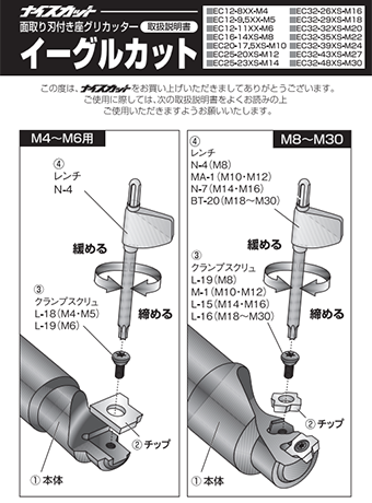 富士元工業 イーグ・バーディーカット用チップ XS53MNX-M30 NK6060（12